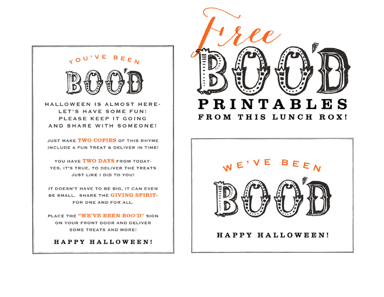 FREE You've Been Boo'd Printable from This Lunch Rox